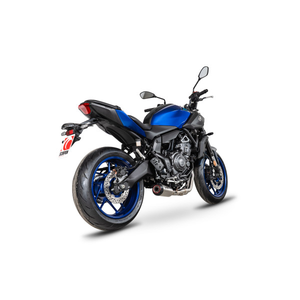 Scorpion Exhaust Yamaha MT-07 Euro 5+ 2024 - 2025 Red Power Full System Brushed Stainless Steel Sleeve